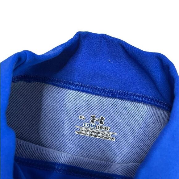 UNDER ARMOUR Coldgear Mock Neck Long Sleeve Shirt Blue Size XL - Picture 5 of 5